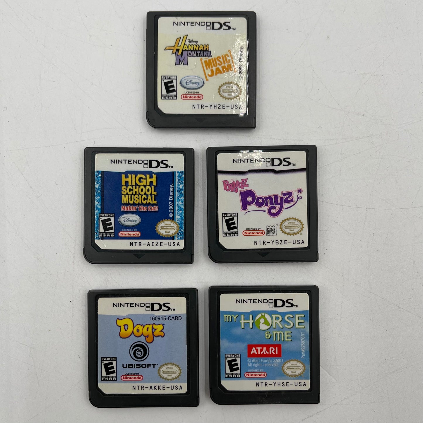 Lot of 6 Nintendo DS Games Hannah Montana | Dogz | Bratz Pony | High School Musical
