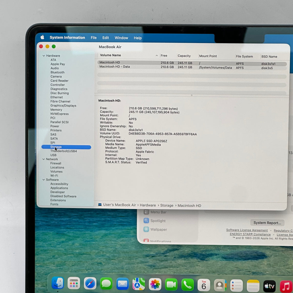 2024 Apple Macbook Air 13.6" M3 8C GPU 4.0GHz 8GB RAM 256GB SSD A3113