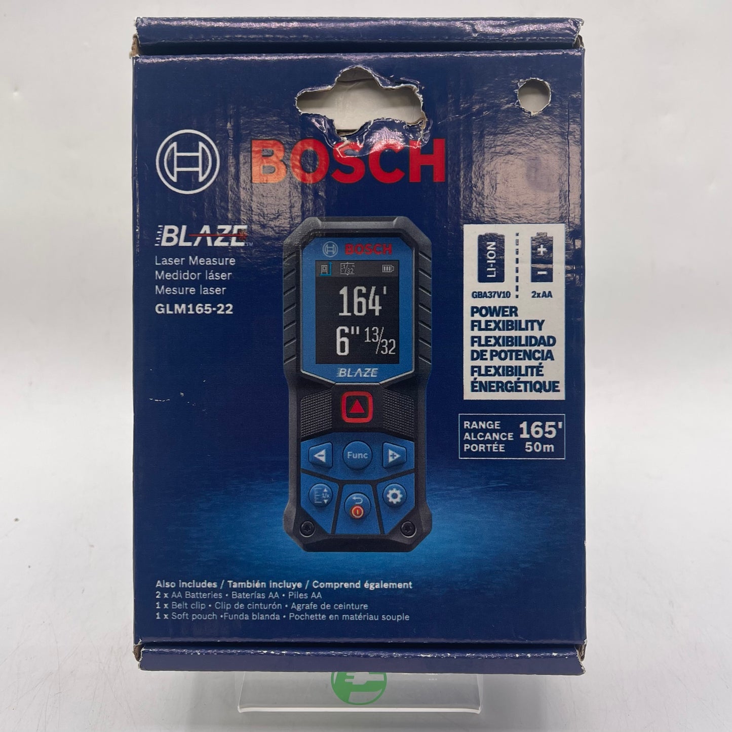New Bosch GLM165-22 3V Blaze Laser Distance Measure