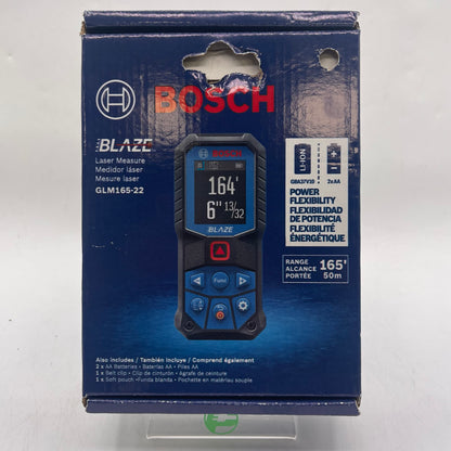 New Bosch GLM165-22 3V Blaze Laser Distance Measure