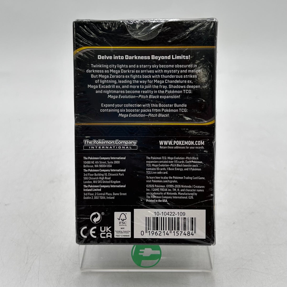 New Pokemon TCG Mega Evolution: Pitch Black Booster Pack