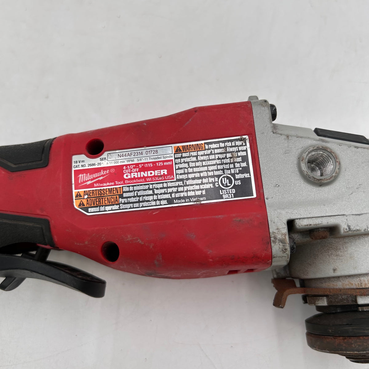 Milwaukee 2686-20 M18 18V 4-1/2"/ 5" Cut-Off Grinder