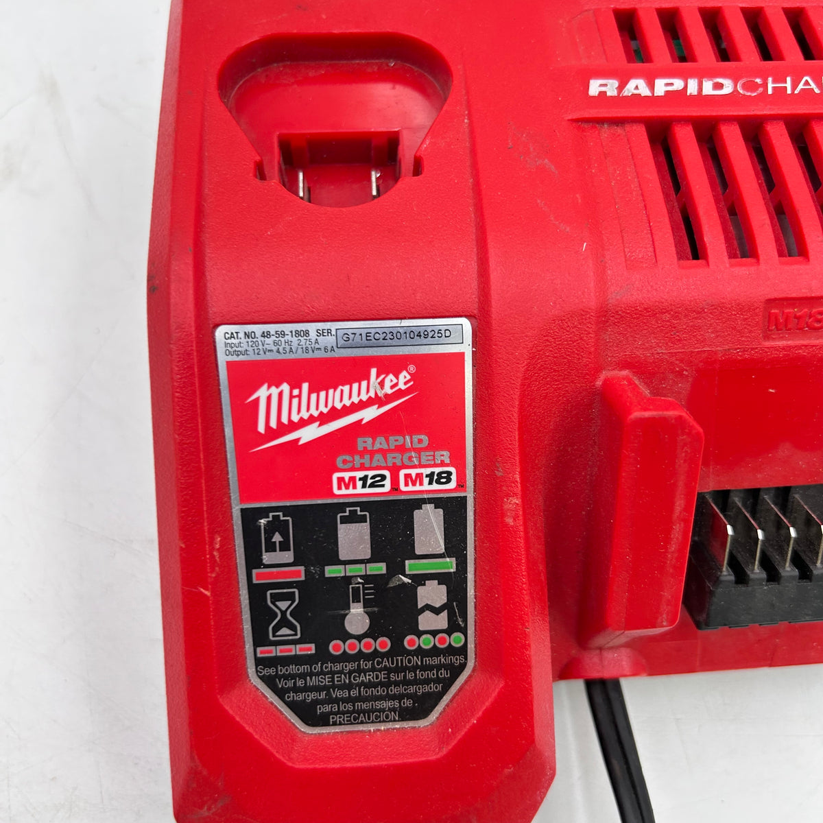 Milwaukee 48-59-1808 M12 & M18 Rapid Charger