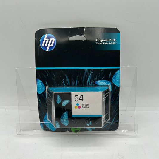 New HP 64 N9J89AN Tri-color Ink Cartridge