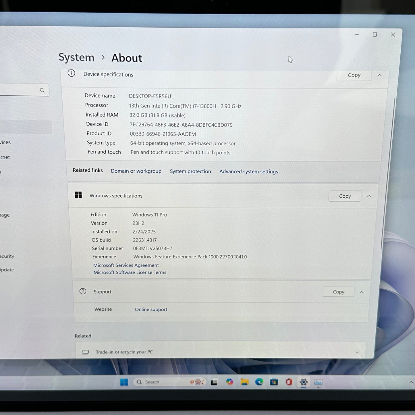 Microsoft Surface Laptop Studio 2 14" i7-13800H 2.9GHz 32GB RAM 1TB SSD RTX4050
