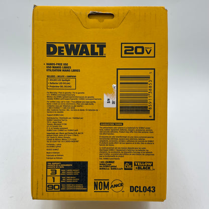 New DeWalt DCL043 20V MAX Jobsite Led Spotlight