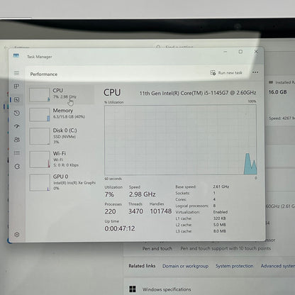 Microsoft Surface Pro 8 1983 13" i5-1145G7 2.6GHz 16GB RAM 256GB SSD