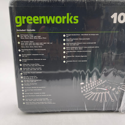 New GreenWorks 102pc Mechanics Tool Kit
