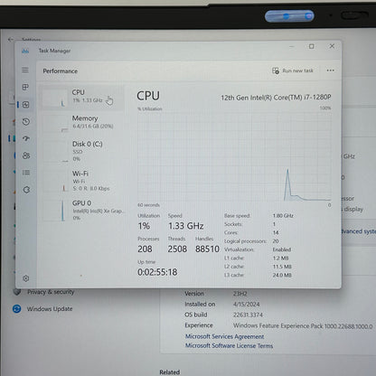 Lenovo ThinkPad X1 Nano Gen 2 21E80013US 13 i7-1280P 1.8GHz 32GB RAM 1TB SSD