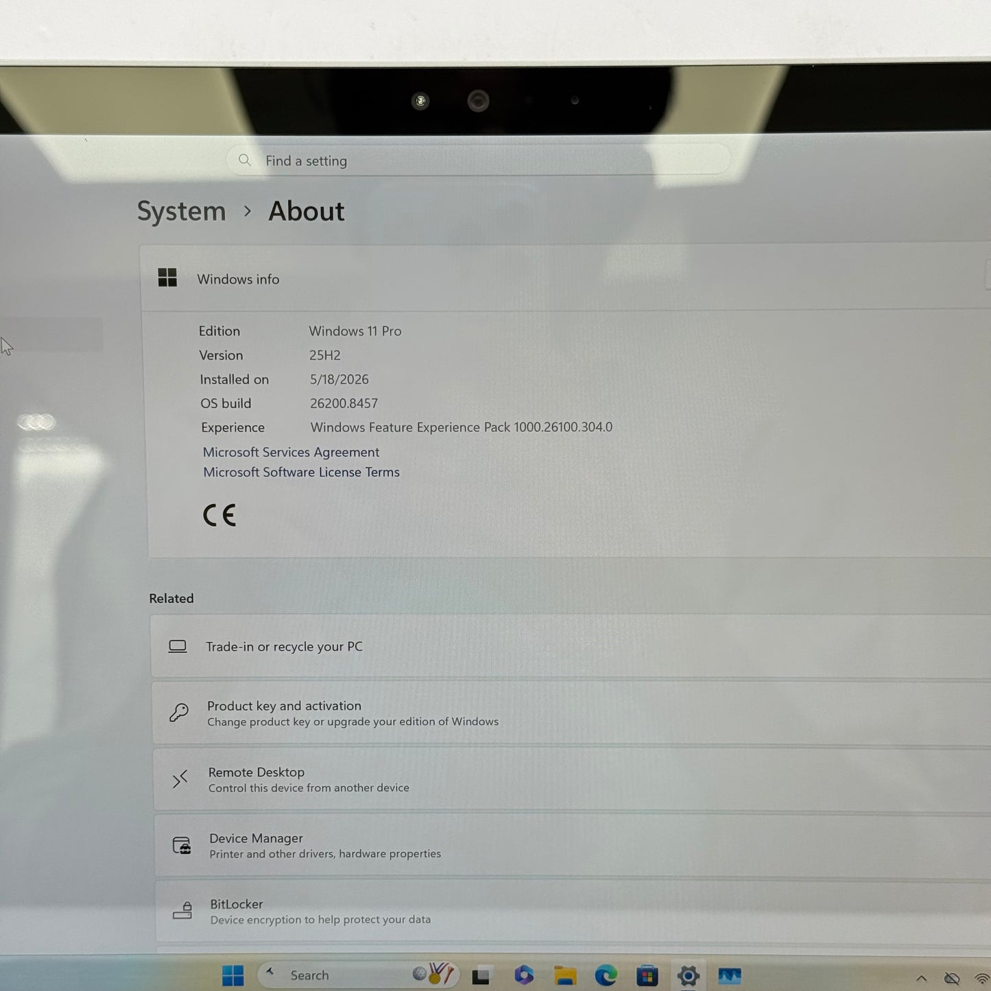 Microsoft Surface Pro 4 1724 12.3" i5 2.5GHz 8GB RAM 256GB SSD