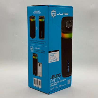 New JLab JBuds Party Portable Bluetooth Speaker Black SBJBUDSRBLK62