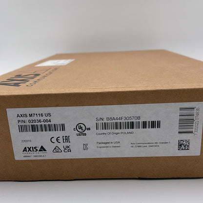 New Axis M7116 Video Encoder 02036-004