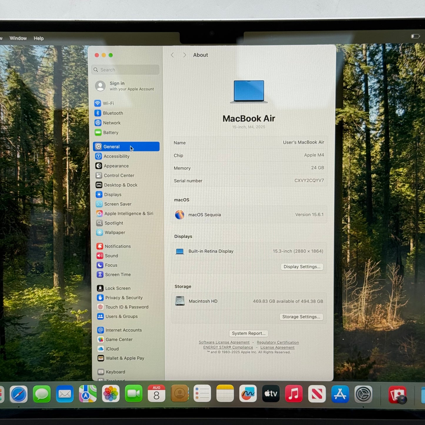 2025 Apple MacBook Air 15" M4 10C GPU 4.5GHz 24GB RAM 512GB SSD A3241