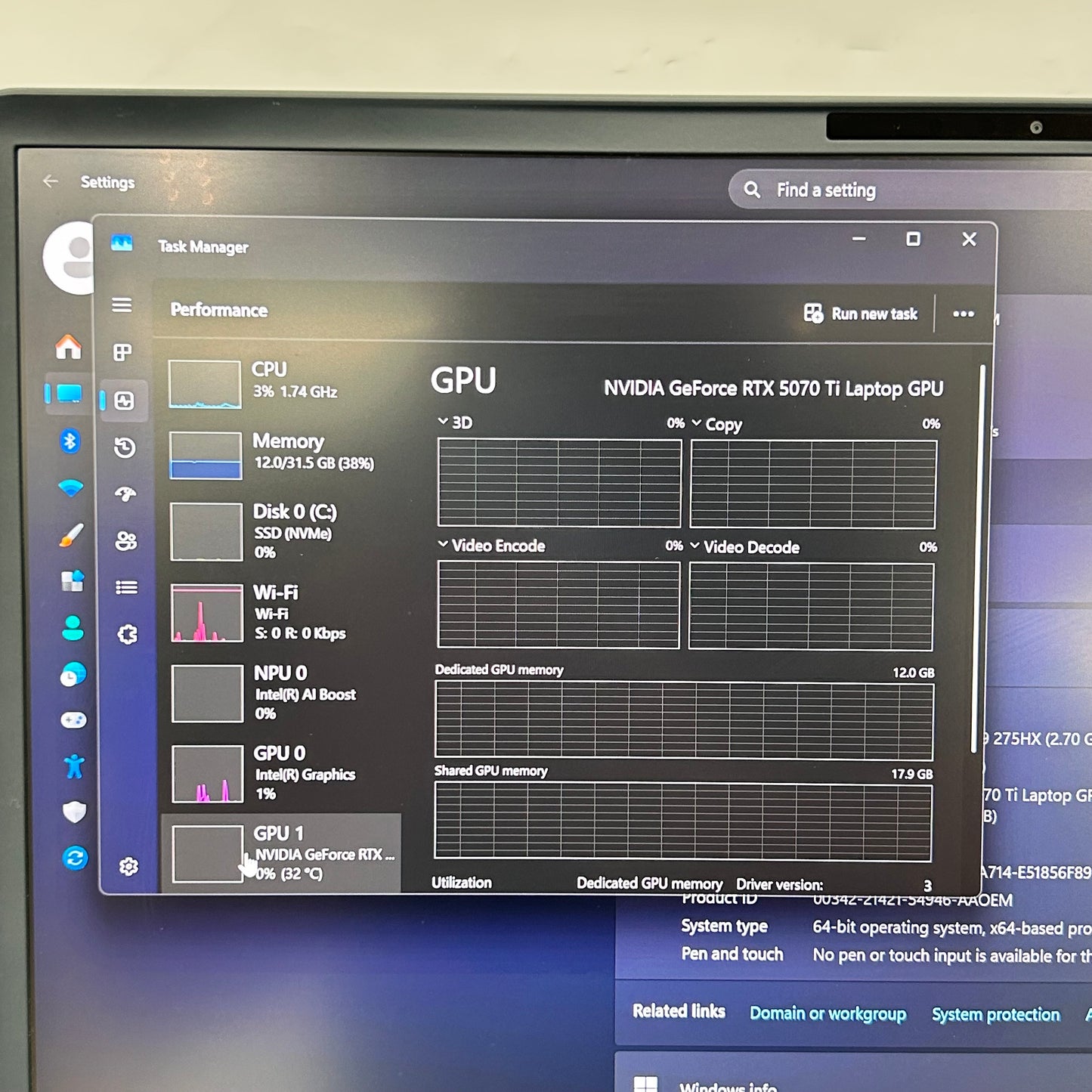 Alienware 18 Area 51 Core Ultra 9 275HX 2.7GHz 32GB 2TB SSD GeForce RTX 5070 Ti