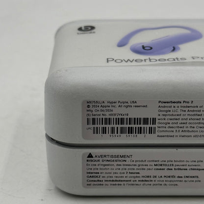 New Beats Powerbeats Pro 2 Wireless In-Ear Bluetooth Headphones Purple MX753LL/A