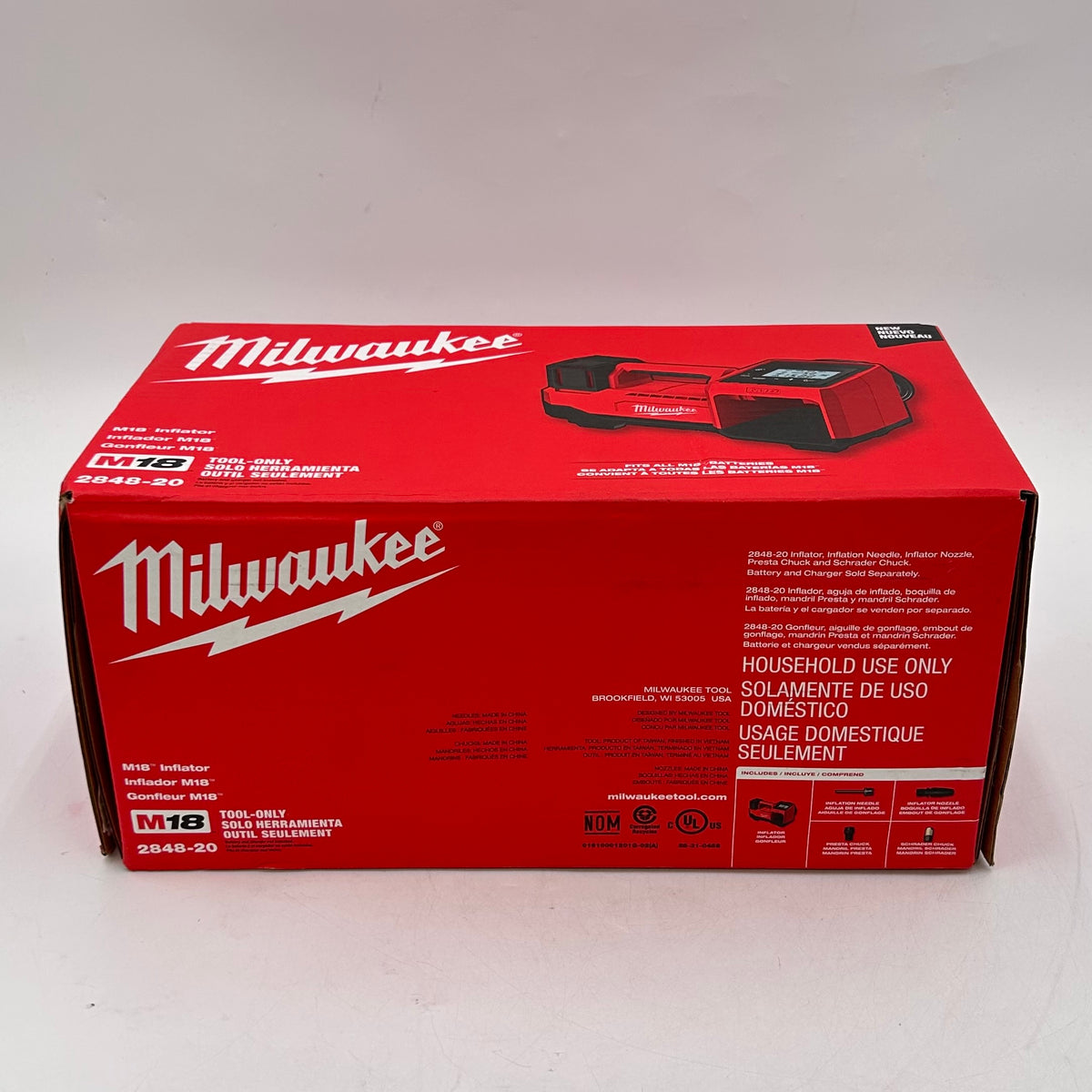 New Milwaukee 2848-20 M18 18V Compact Inflator