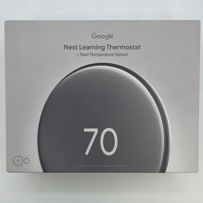 New Google Next Learning Thermostat 4th Gen + Temperature Sensor 2nd Gen
