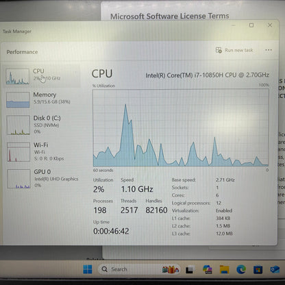 Dell Latitude 5411 14" i7-10850H vPro 2.7GHz 16GB RAM 512GB SSD