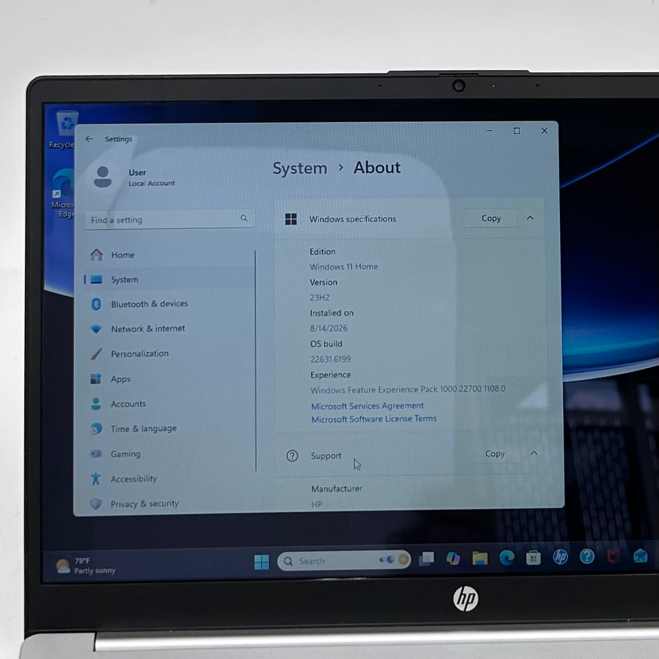 HP Laptop 15-FD0005DX 15.6" i5-1235U 1.3GHz 8GB RAM 512GB SSD