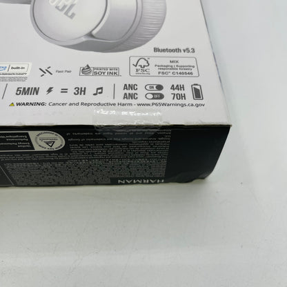 New JBL Tune 670 Adaptive Noise Cancelling White JBLT670NCWHTAM