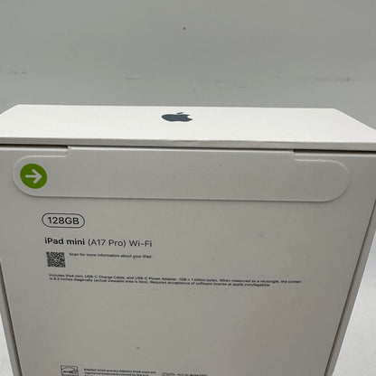 New WiFi Only Apple iPad mini (A17 Pro) 128GB Blue MXN73LL/A