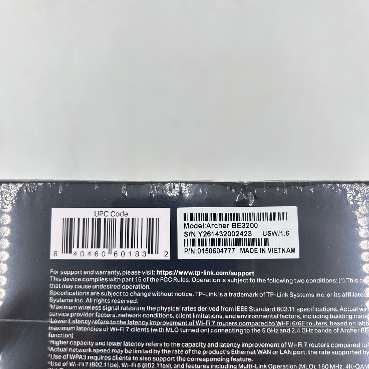 New TP-Link Archer BE3200 Dual Band WiFi 7 Router