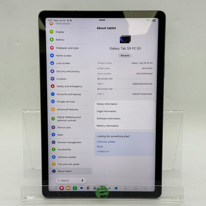 Unlocked Samsung Galaxy Tab S9 FE 10.9" 128GB Graphite SM-X518U