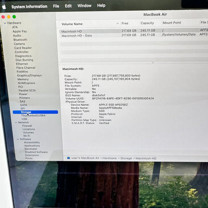 2024 Apple MacBook Air 13.6" M3 8C GPU 4.0GHz 8GB RAM 256GB SSD MRXN3LL/A
