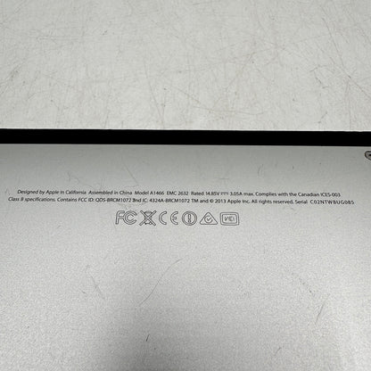 2014 Apple MacBook Air 13.3" i5-4260U 1.4GHz 4GB RAM 128GB SSD Silver A1466