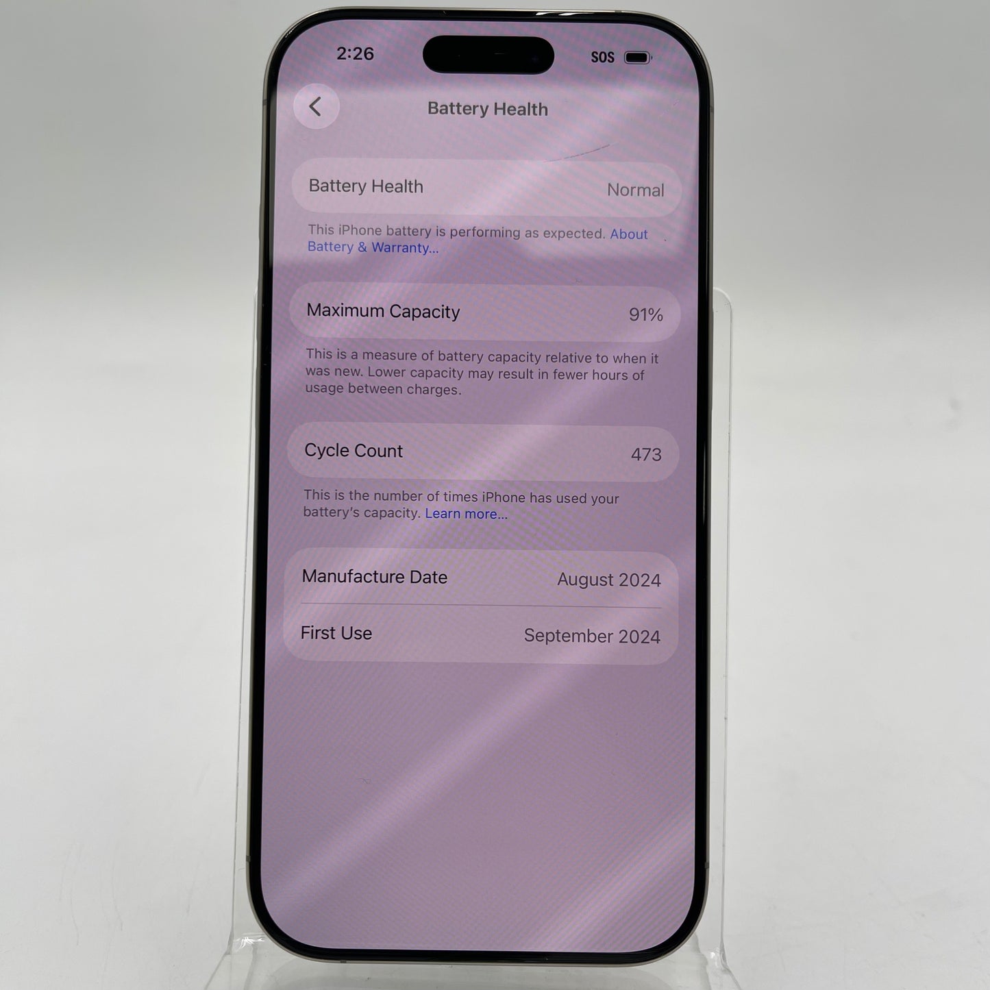 Factory Unlocked Apple iPhone 16 Pro 256GB Natural Titanium MYMK3LL/A