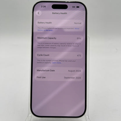 Factory Unlocked Apple iPhone 16 Pro 256GB Natural Titanium MYMK3LL/A