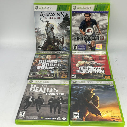 Lot of 6 Microsoft Xbox 360 Games