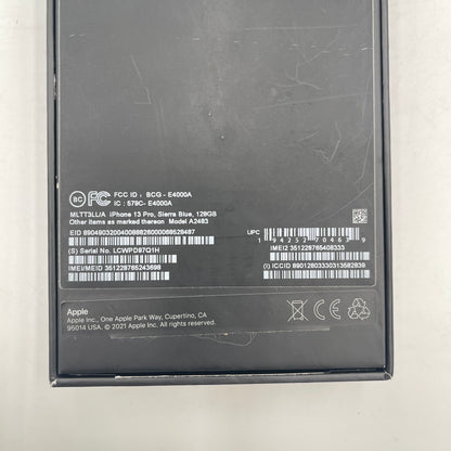 Factory Unlocked Apple iPhone 13 Pro 128GB Sierra Blue MLQL3LL/A