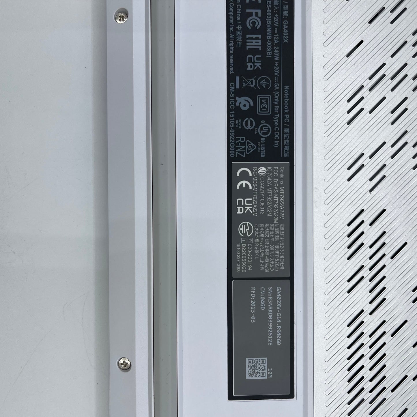 Asus ROG G14 14" Ryzen 9 7940HS 4.0GHz 16GB RAM 512GB GeForce RTX 4060 Read