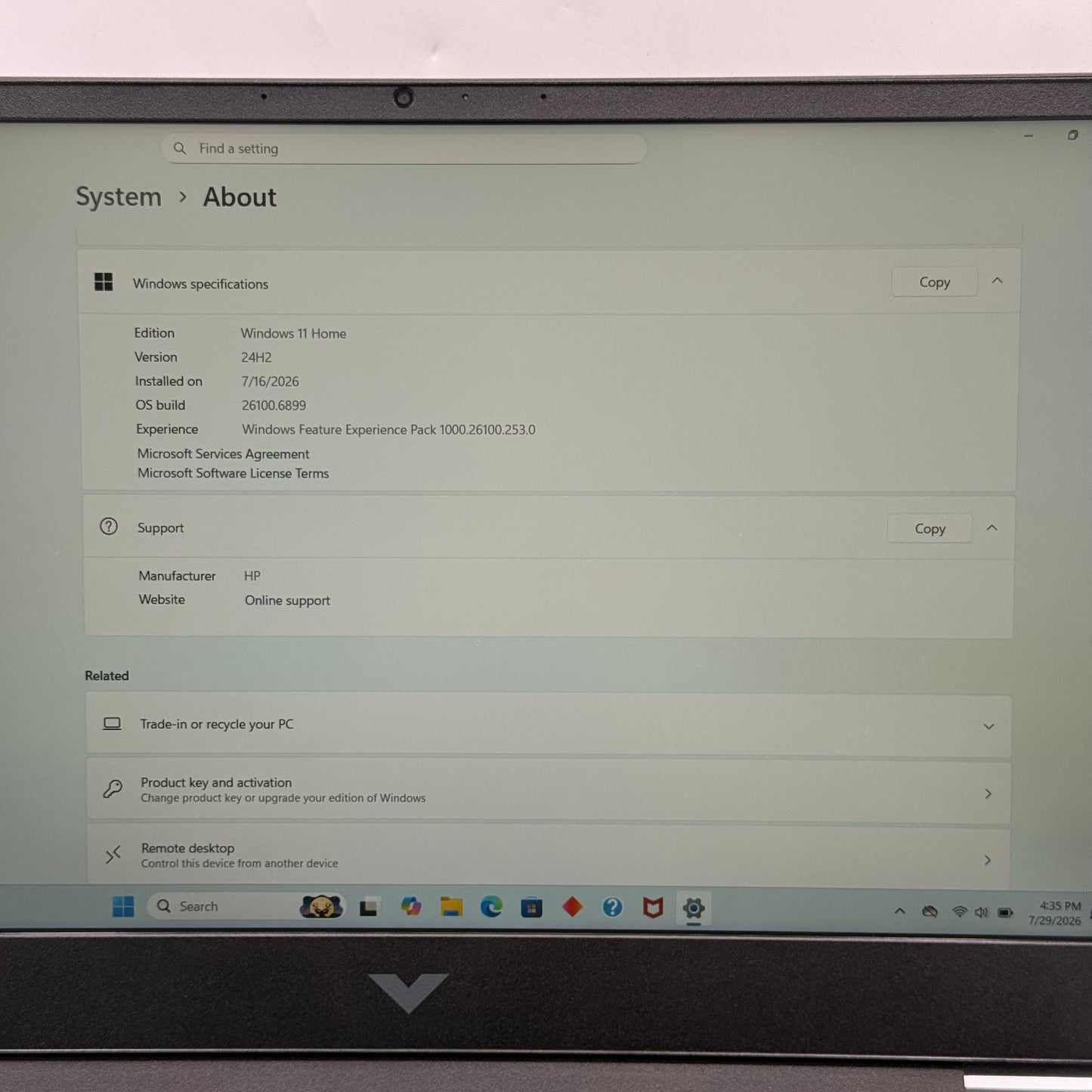 HP Victus 15-FB2063DX 15.6" Ryzen 5 7535HS 3.3GHz 8GB RAM 512GB SSD