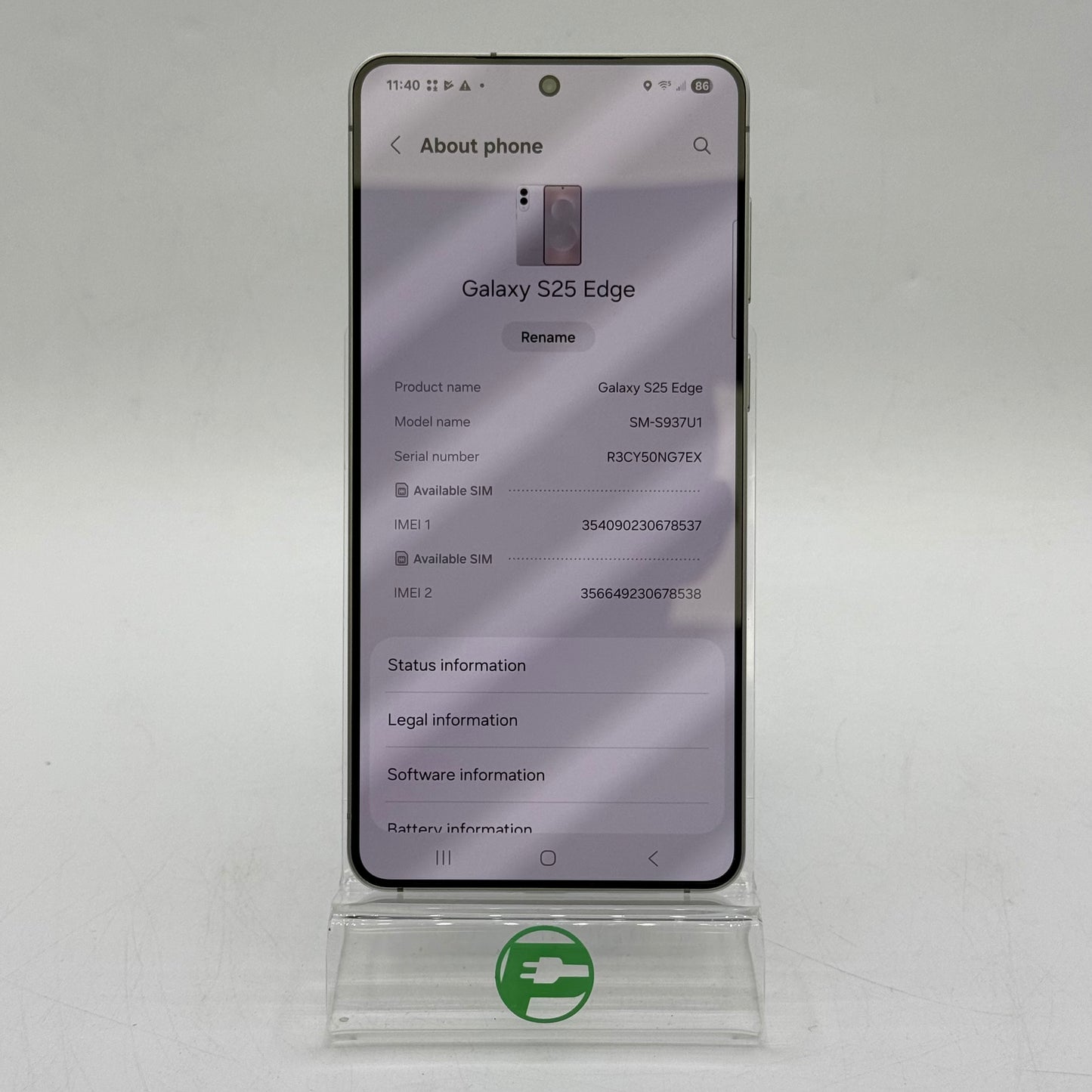 Factory Unlocked Samsung Galaxy S25 Edge 12GB RAM 256GB SM-937U1 Titanium Silver