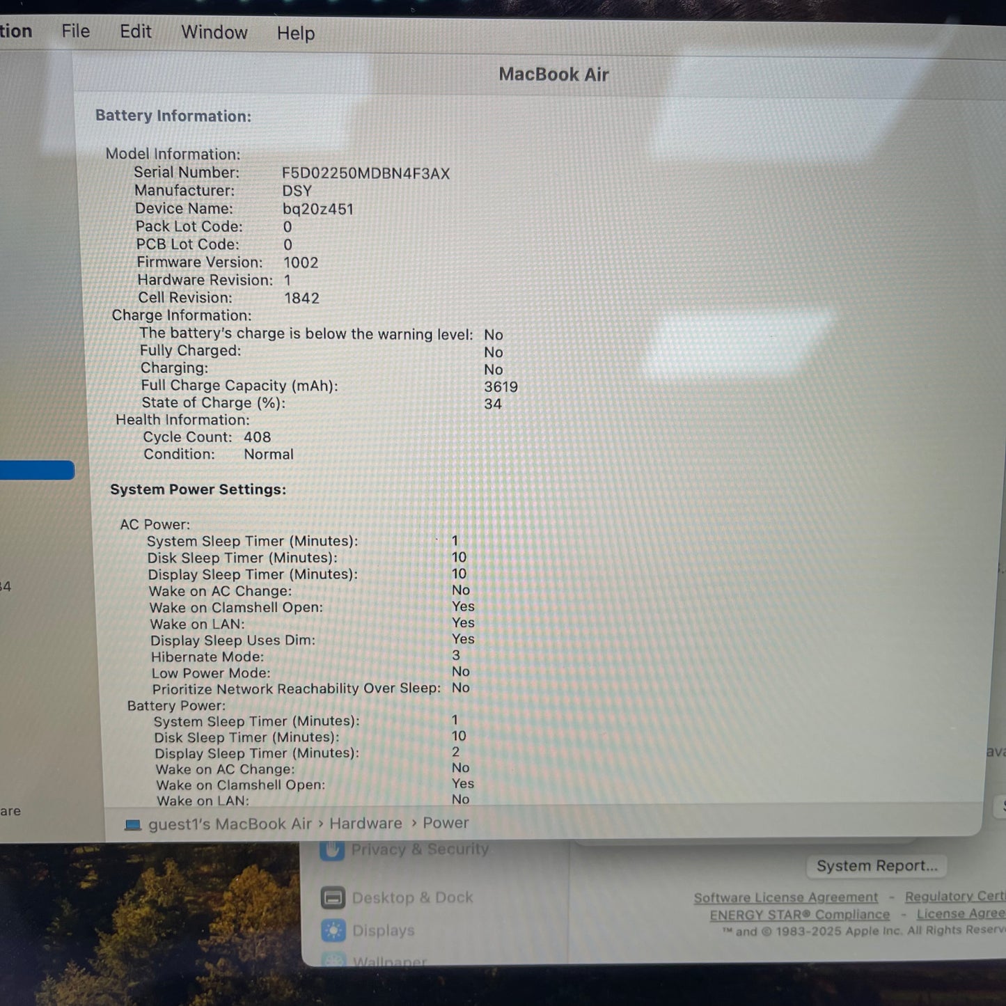 2020 Apple MacBook Air 13.3" i3 1.1GHz 8GB RAM 256GB SSD Space Gray A2179