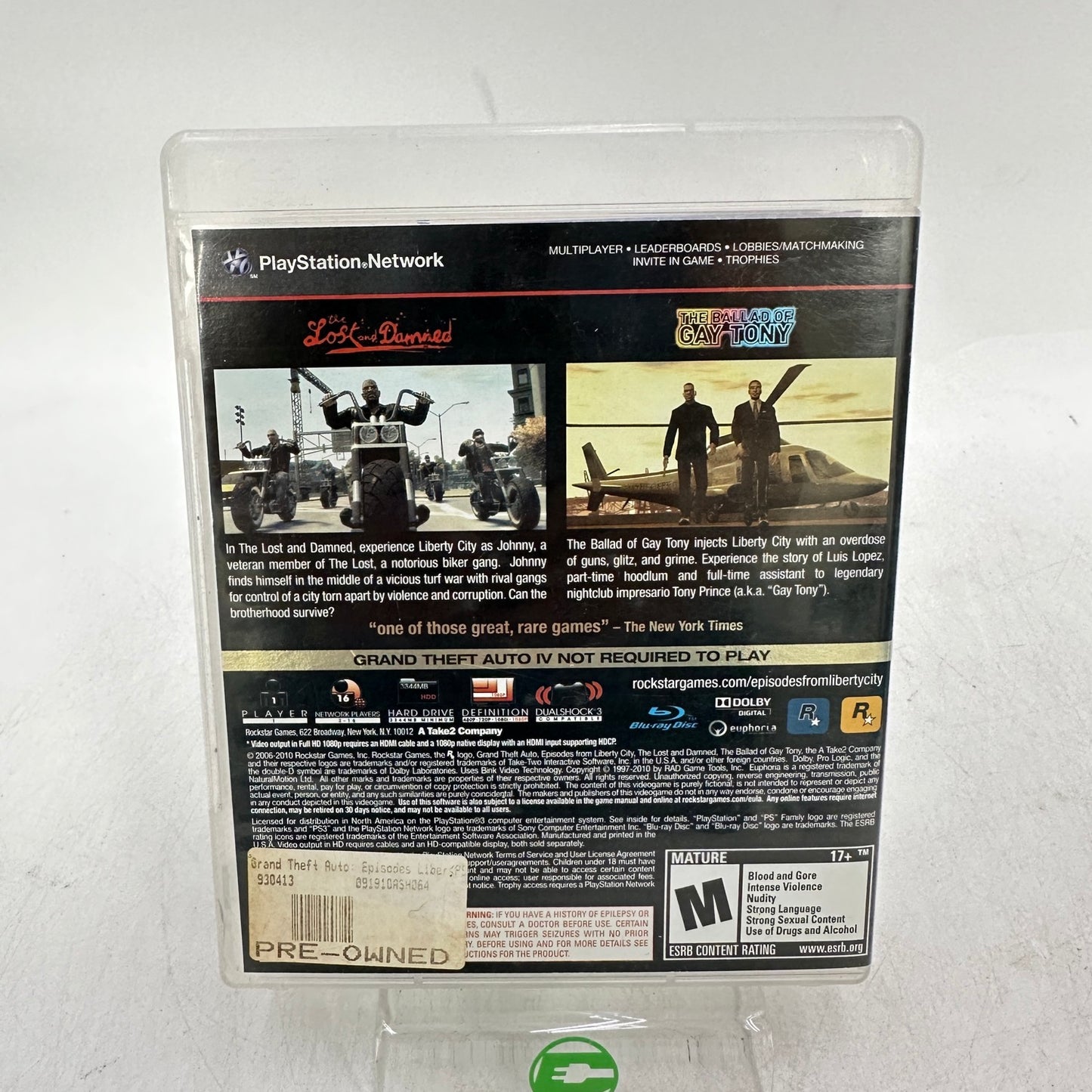 Lot of 2 Sony PlayStation 3 PS3 Games : GTA & PES 2008