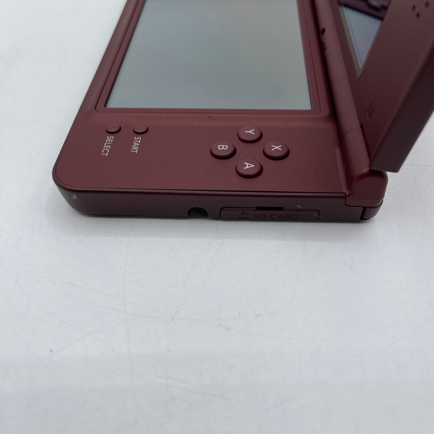 Broken Nintendo DSi XL Handheld Game Console TWL-001 Burgundy Power Issue
