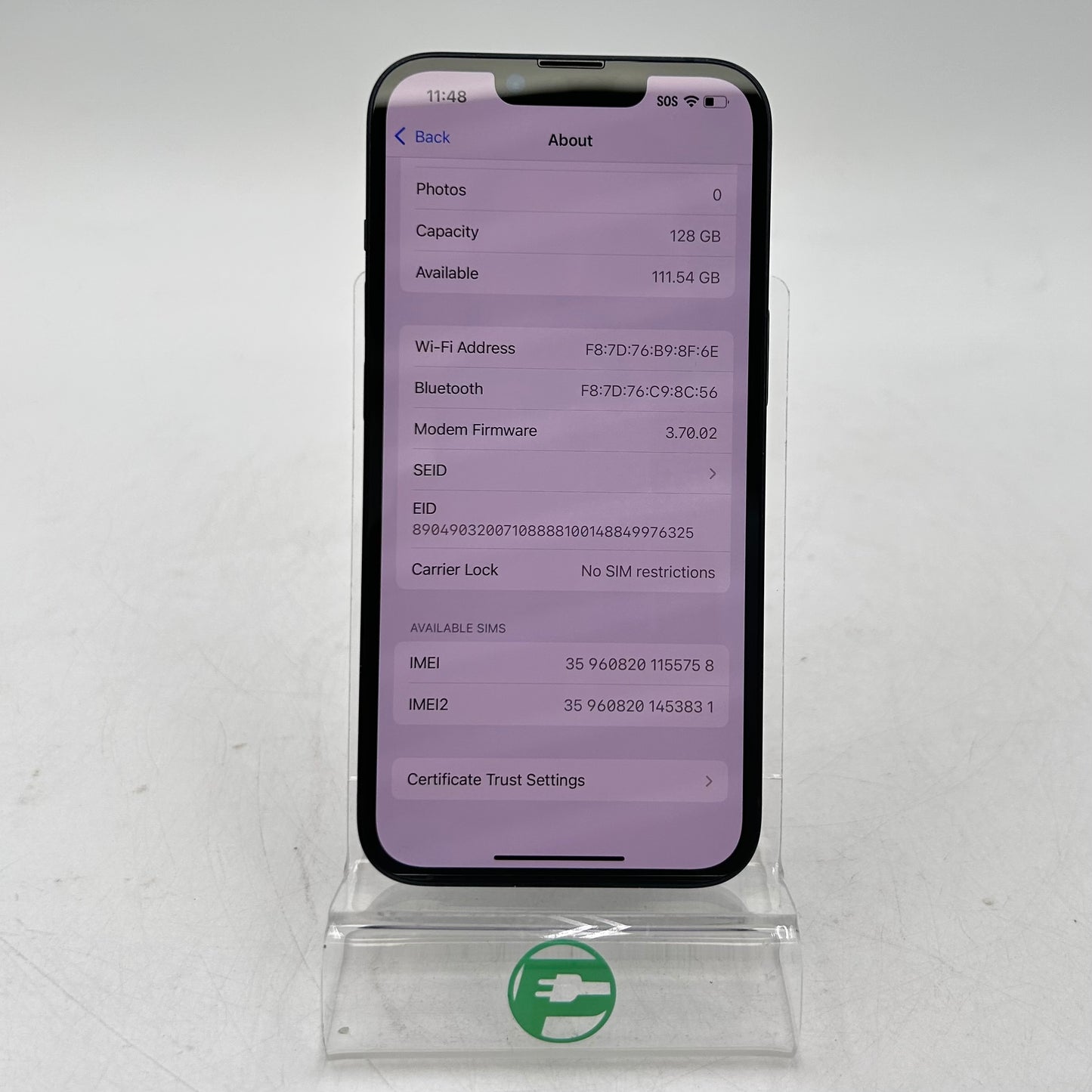 Factory Unlocked Apple iPhone 14 128GB Midnight MPUA3LL/A