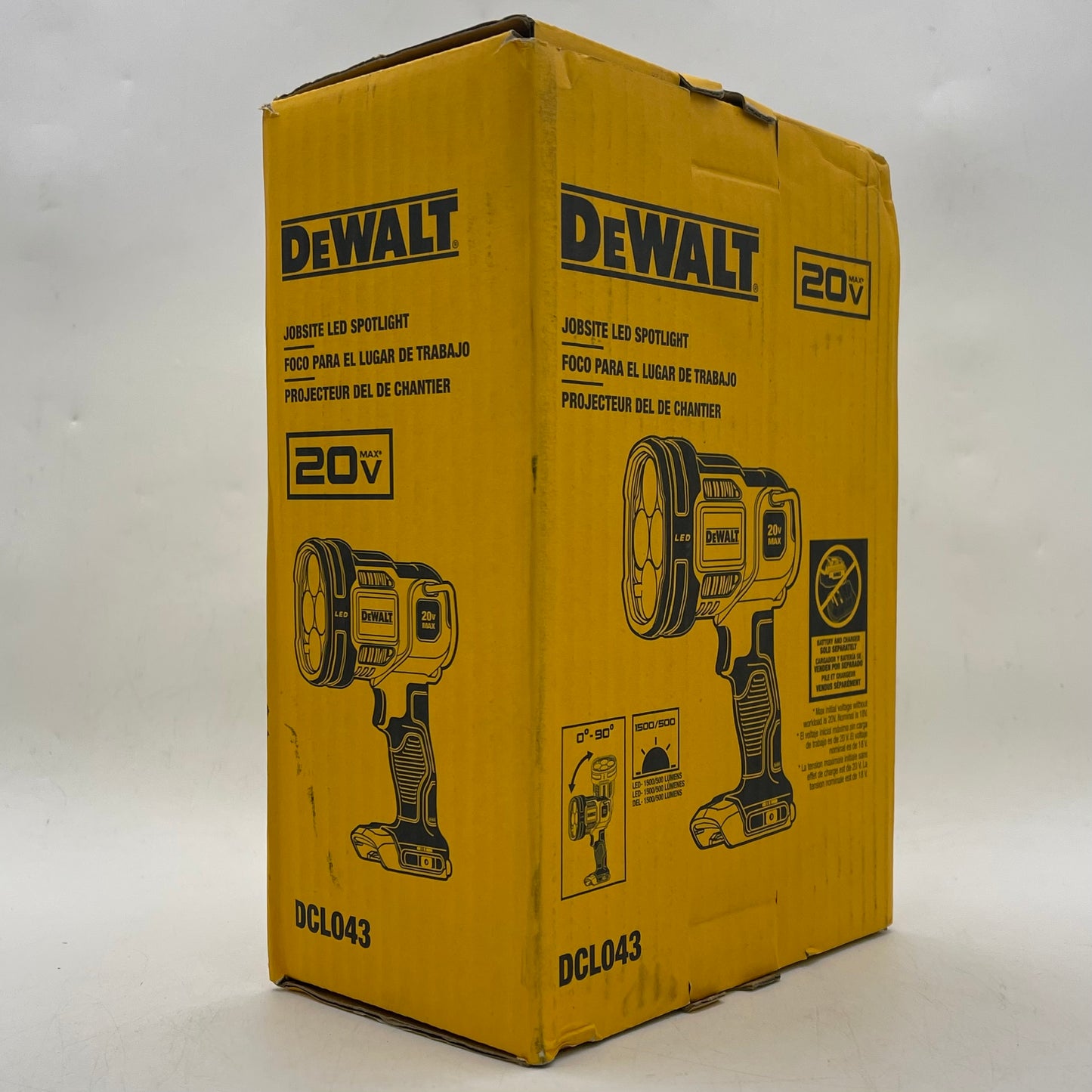 New DeWalt DCL043 20V MAX Jobsite LED Spotlight