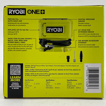New Ryobi PCL001B 18V high Pressure Digital Inflator