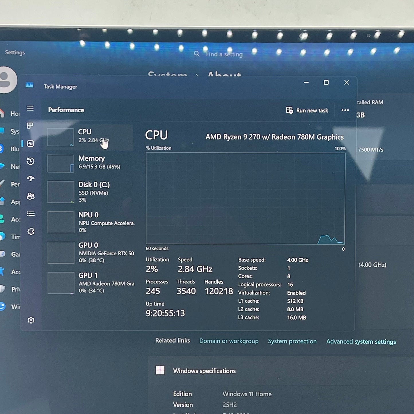 Asus ROG GA403 14" Ryzen 9 270 4.0GHz 16GB RAM 1TB SSD GeForce RTX 5060