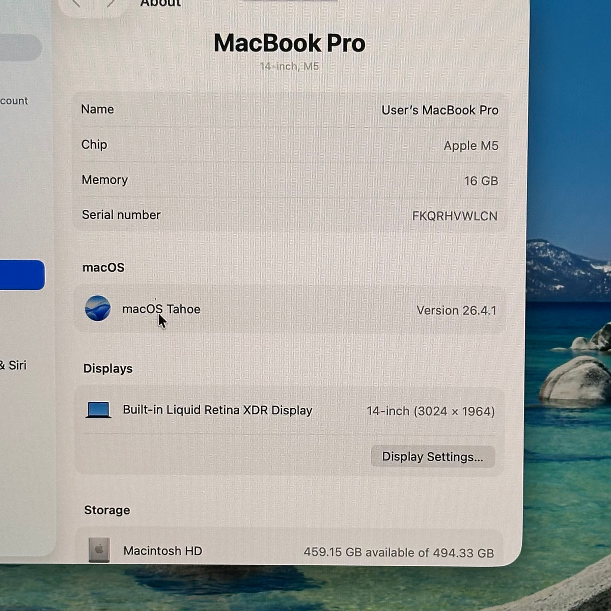 2026 Apple MacBook Pro 14" M5 10C GPU 4.6GHz 16GB RAM 512GB SSD A3434