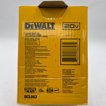 New DeWalt DCL043 20V MAX Jobsite Led Spotlight