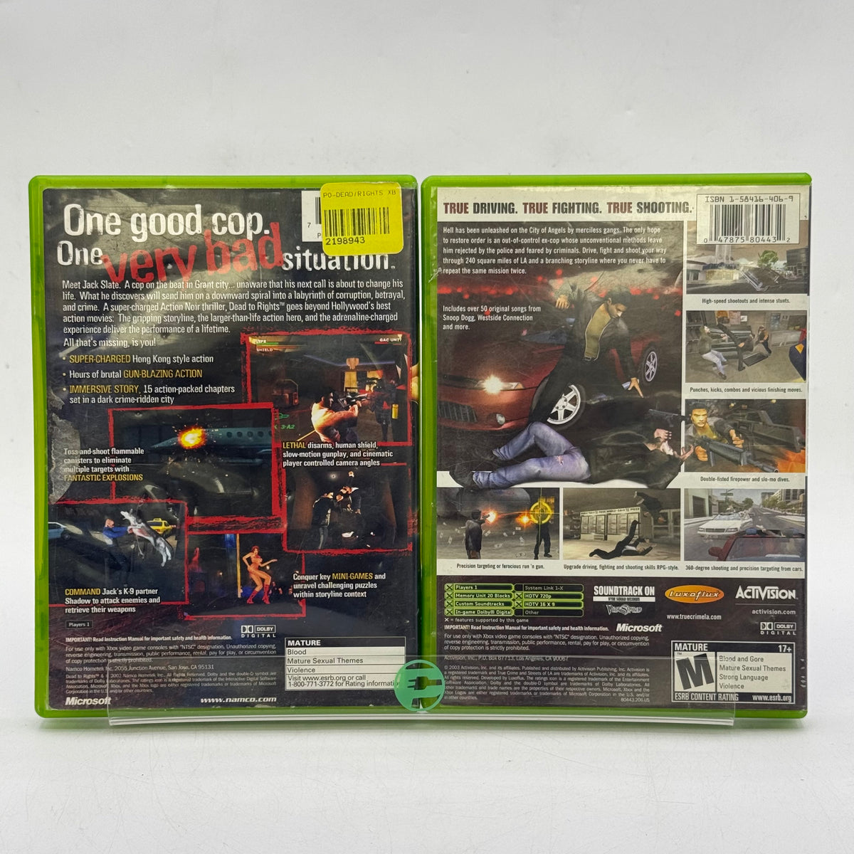 Lot of 2 Microsoft Original Xbox Games: True Crime / Dead To Rights