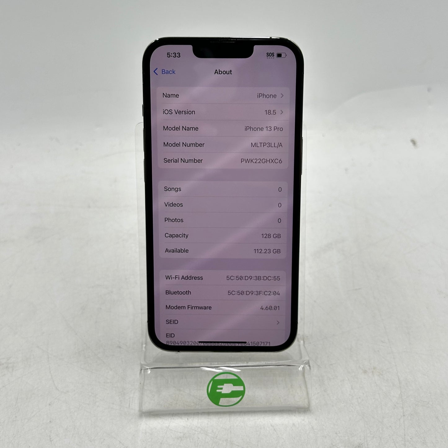 Factory Unlocked Apple iPhone 13 Pro 128GB Graphite MLTP3LL/A