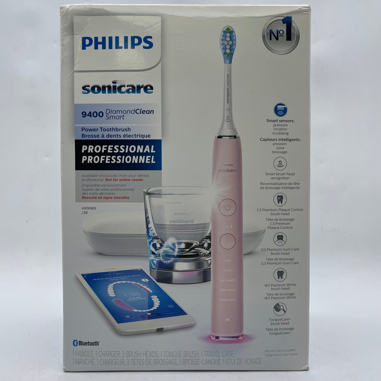 New Philips Sonicare 9400 Diamond Clean Smart Power Toothbrush HX9985/28