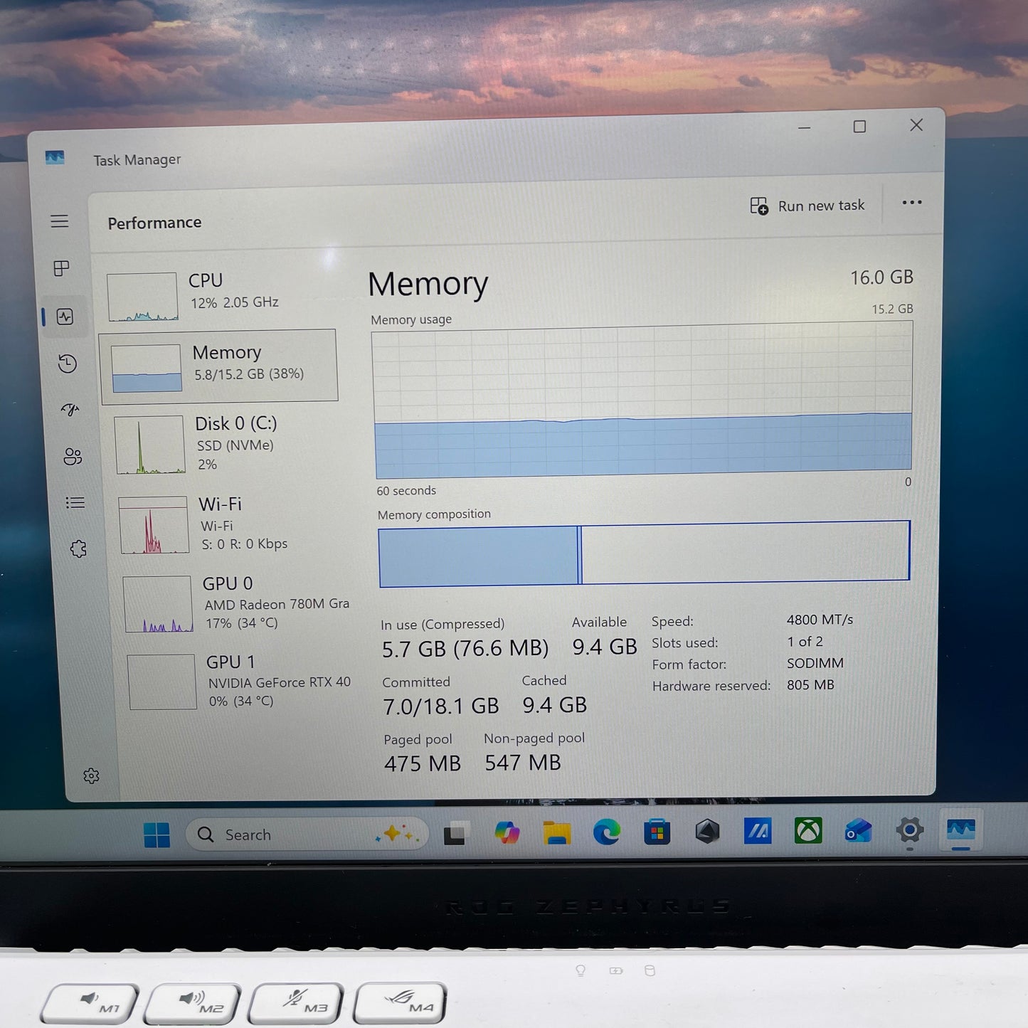 Asus ROG G14 14" Ryzen 9 7940HS 4.0GHz 16GB RAM 512GB GeForce RTX 4060 Read