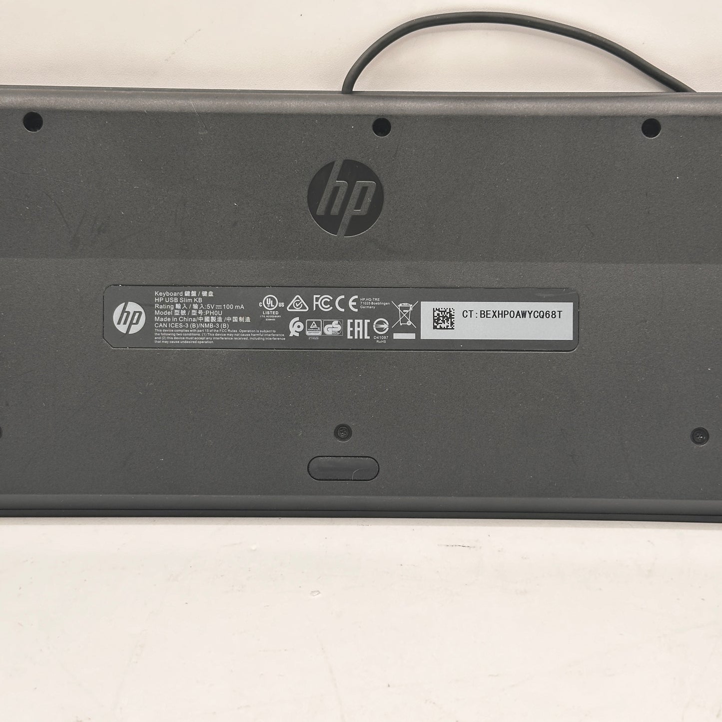 HP HP USB Slim KB Wired Keyboard PH0U